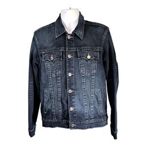 True Religion Trucker Denim Jeans Jacket Blue Men's Large